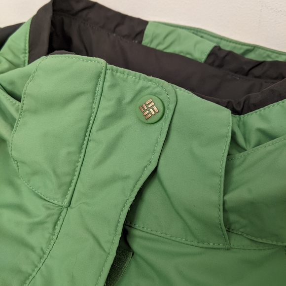 COLUMBIA Waterproof Ski Jacket, Green, XL - Picture 7 of 16